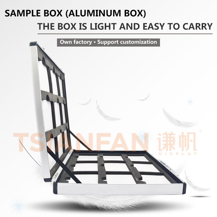Desktop Acrylic Quartz Stone Rack Decor Room Sunglass Suitcase Retail Display Legal Case Brief Sample Box For Stone