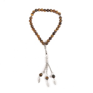 Mujeres religioso islámico Alá Colgante Collar Joyería con Onyx Grano mala