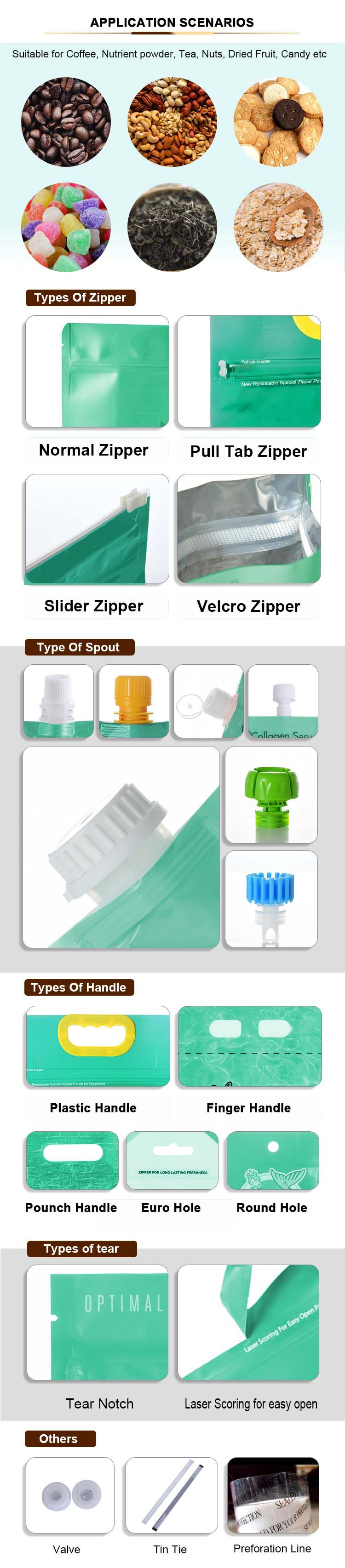 Nozzle bags, foil pouch, Aluminum Foil Jumbo Bags With Discharge Spout Eco Spout Bag Aluminium Spout Pouch
