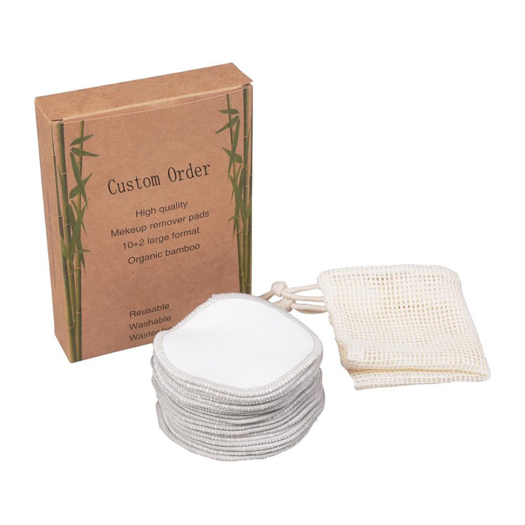 vegano amigable bamb/ú f/ácil de limpiar Almohadillas para quitar maquillaje respetuoso con el medio ambiente Reutilizables rondas de algod/ón 18 almohadillas de algod/ón reutilizables