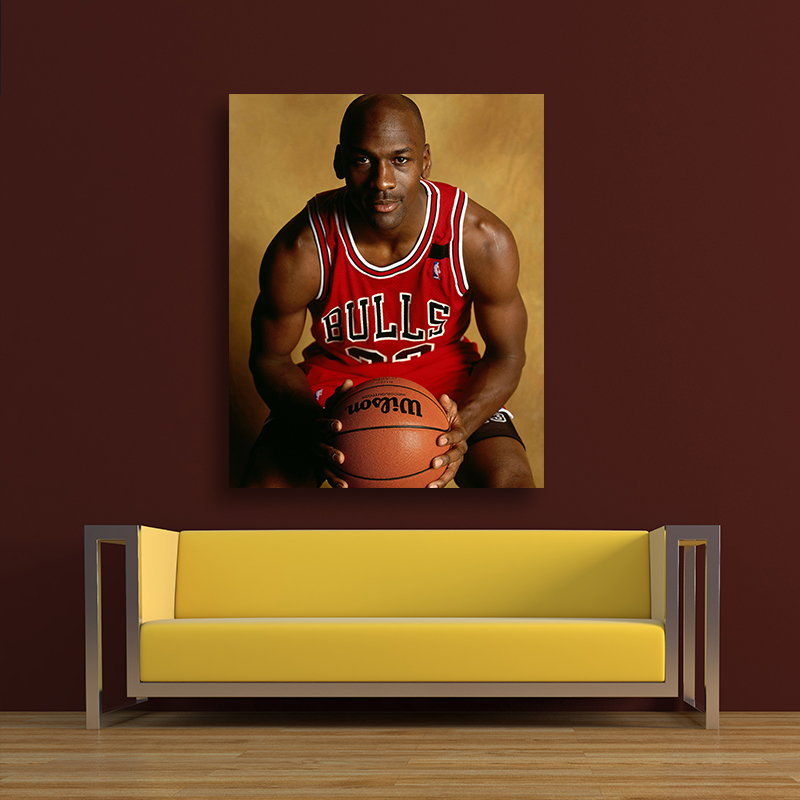 Basketball star Jordan World Cup player Dahua Wang DIY home decor painting restaurant hotel cafe decoration painting