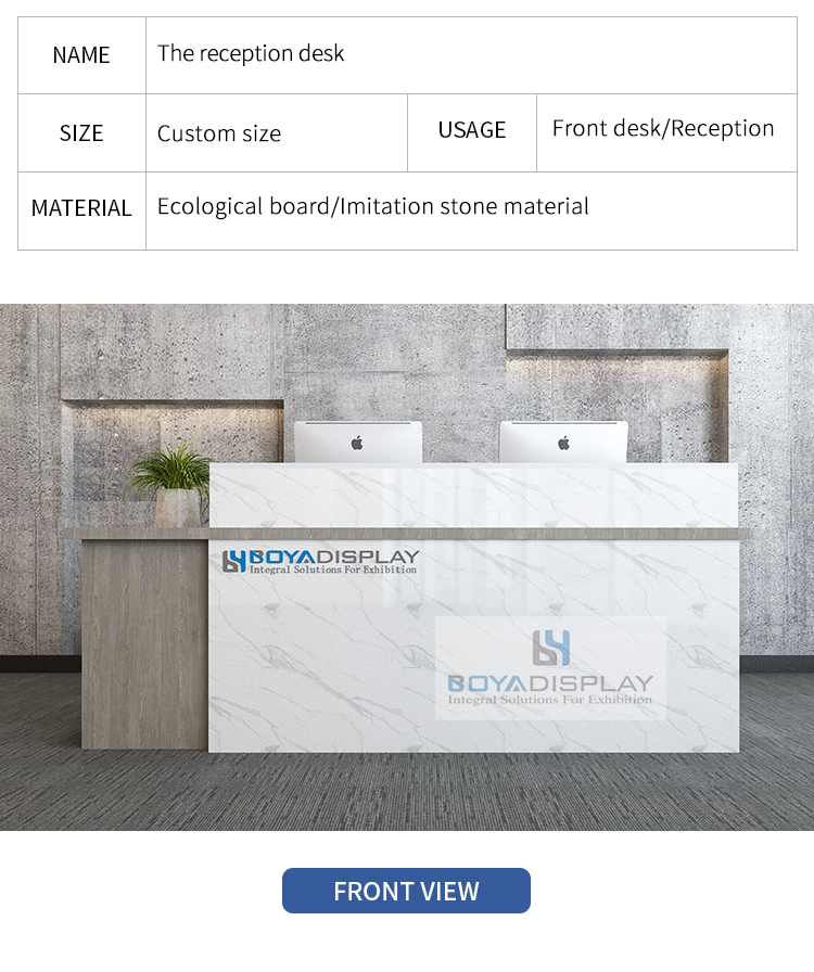 Simple type marble reception desk salon reception office desk front table