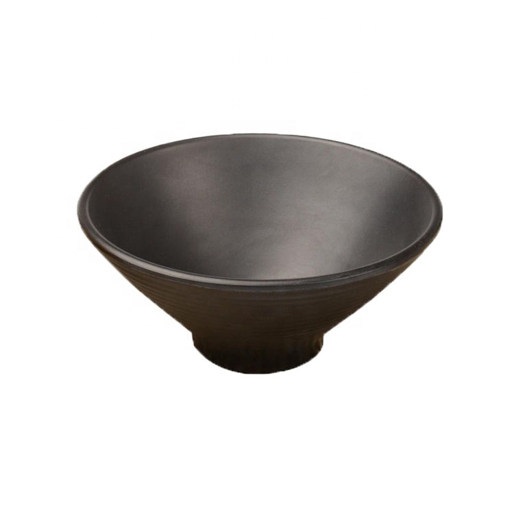 黑色磨砂线拉面圆三聚氰胺面碗 - buy melamine noodle bowl product