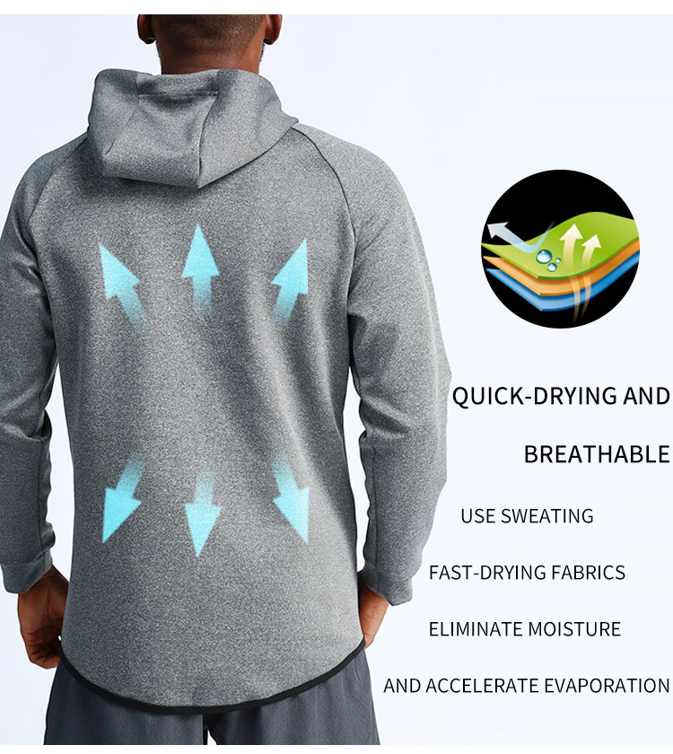 New product custom men's jackets gym  wearing sport training running Hoodie tracksuits jacket