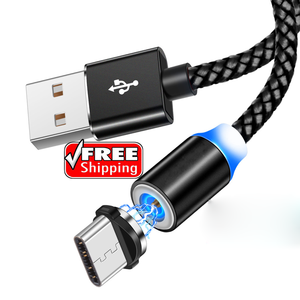 Free Shipping TOP AM23 1M LED Magnetic Charging USB Cable