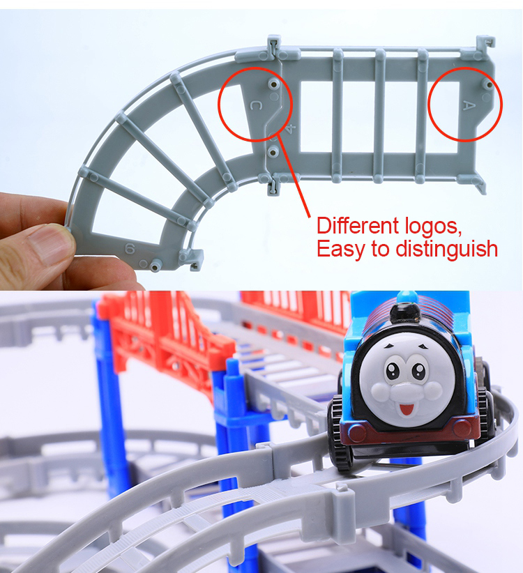 1-4  Kids electric rail car toy magical Rail Car Toy Train Play Set Plastic Road Racing Track Toys for Children Gifts