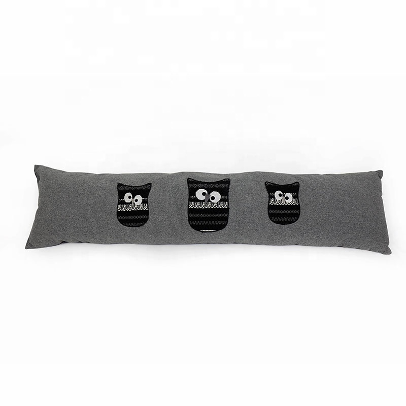 Linen Fabric Door Bottom Draught Excluder Cushion Draft Window Hallway Guard