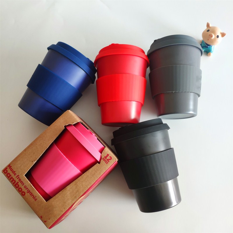 100% Экологически чистая биоразлагаемая чашка Bambu с логотипом на заказ, чашка из натурального бамбука