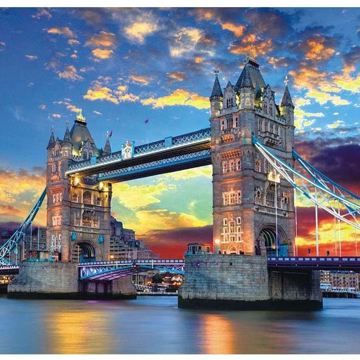 Puzzles de 1000 Peças Paisagem Londres Arte Conjunto de Quebra-cabeças para Adultos Jogo Jigsaw Puzzles Brinquedos Educativos Para Crianças