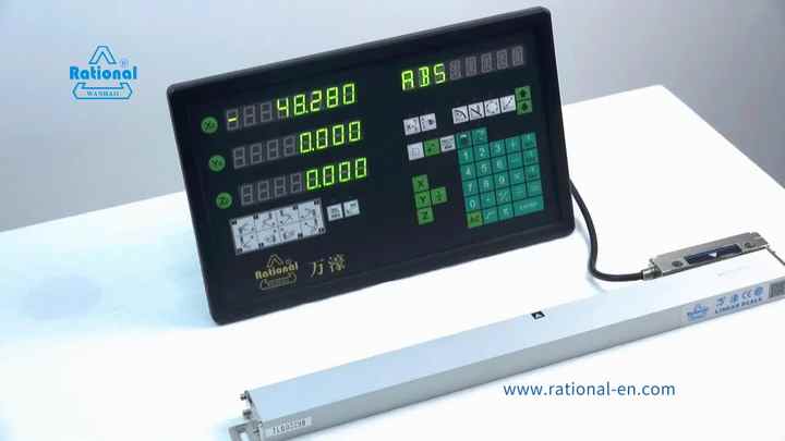 Rational 2/3 Axis Digital Readout Linear Scale Optical Grating Ruler 0 ...