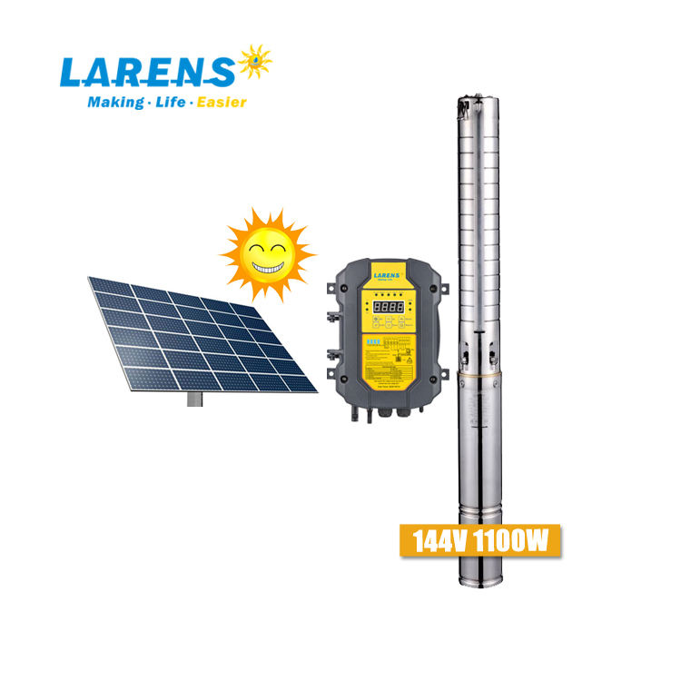 DC Солнечный погружной насос larens 1100W SS рабочее колесо штанговый скважинный насос для орошения в сельском хозяйстве