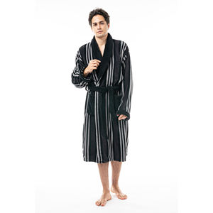 mens striped bathrobe