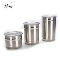 Stainless Steel Vacuum Seal Storage Bean Container Coffee Canister Airtight with AS lid