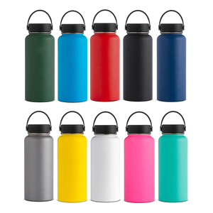 32 oz Custom printed stainless steel double wall vacuum insulate hydro sports hiking water bottles flask