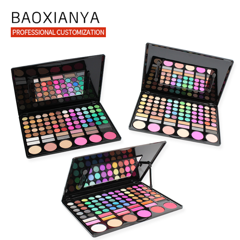 Wholesale OEM colorful cosmetic natural matte eyeshadow palette private label custom 78 colors eye makeup