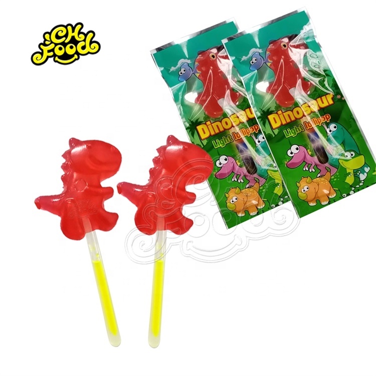 Sweet Fruity Flavor Cookie Lollipop With Glow Stick