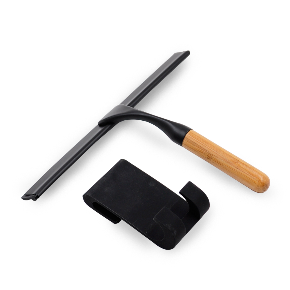 FREE SAMPLE Glass Window Squeegee Cleaner Shower Bathroom Mirror Rubber Wiper With Suction Hook