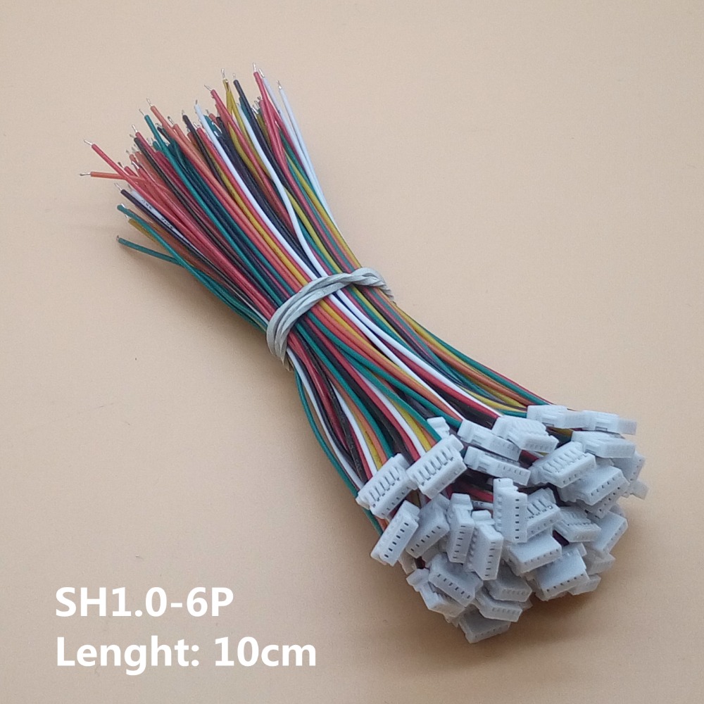 Xuro 5PCS 100MM SH1.0 JST Connector Set - 2 Tot 10 Pin Elektronische Kabels DIY - 28AWG