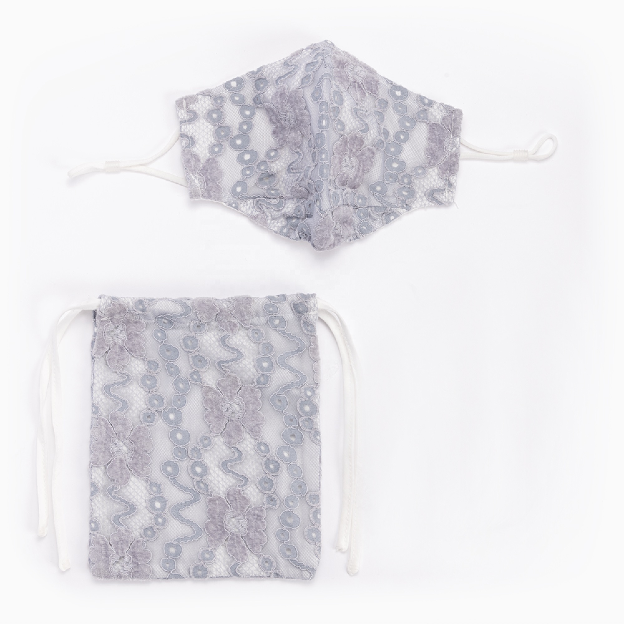 2021 Высококачественная кружевная ткань с сумками синего цвета многоразового использования