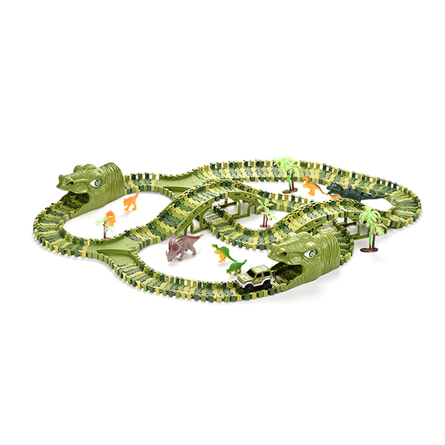 Детская сборка «сделай сам», динозавр, парк на рельсах, симуляция автомобиля, динозавр, мир, пластиковый подвесной мост, динозавр, электрический автомобиль, трек, игрушки