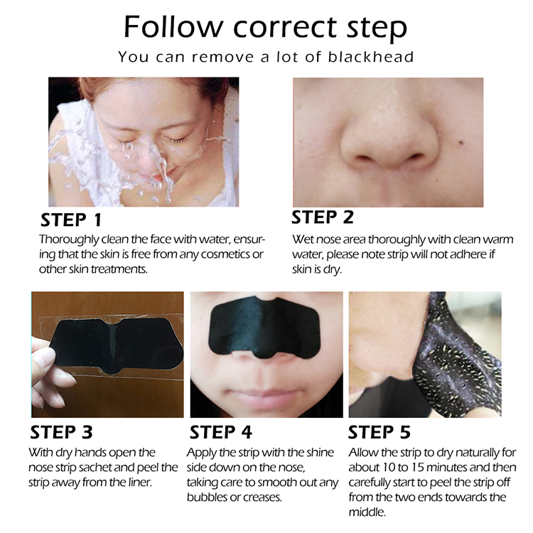 Nose Strips, 10 Pcs Pore Strips, Charcoal Blackhead Remover Strips,Deep Cleansing Pores, Removes