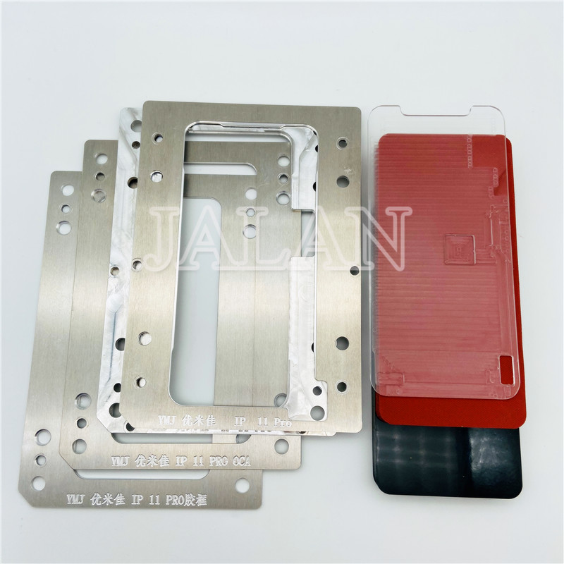Novo molde para IP 11 YMJ Pro remodelado OCA LCD reparo da tela de toque de vidro com borracha de moldes para plásticos