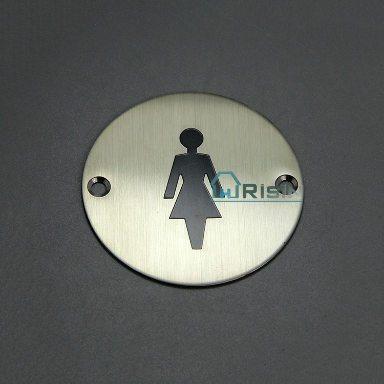 Женский круглый символ из нержавеющей стали