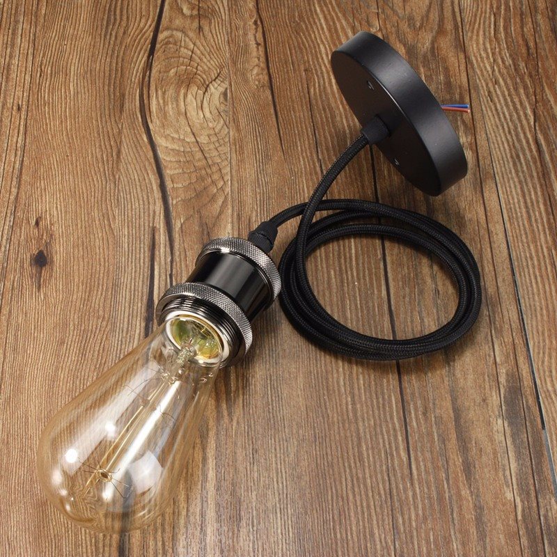 Современные алюминиевые подвесные светильники E27, держатель лампы накаливания 110 В 220 В, светодиодные светильники накаливания, винтажные декоративные подвесные светильники для лампочек Эдисона в стиле ретро