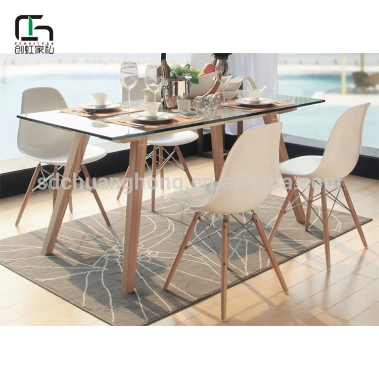 長いレストランテーブル/強化ガラス天板/木製脚 CH-DT-8504| Alibaba.com