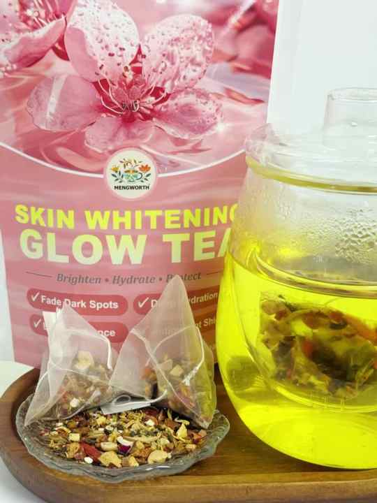natural glutathione for skin whitening Organic Herbs Skin Whitening & Glow Health Tea L-Glutathione+Vitamin C for  Dark Spots Fading Natural Beauty Detox Drink
