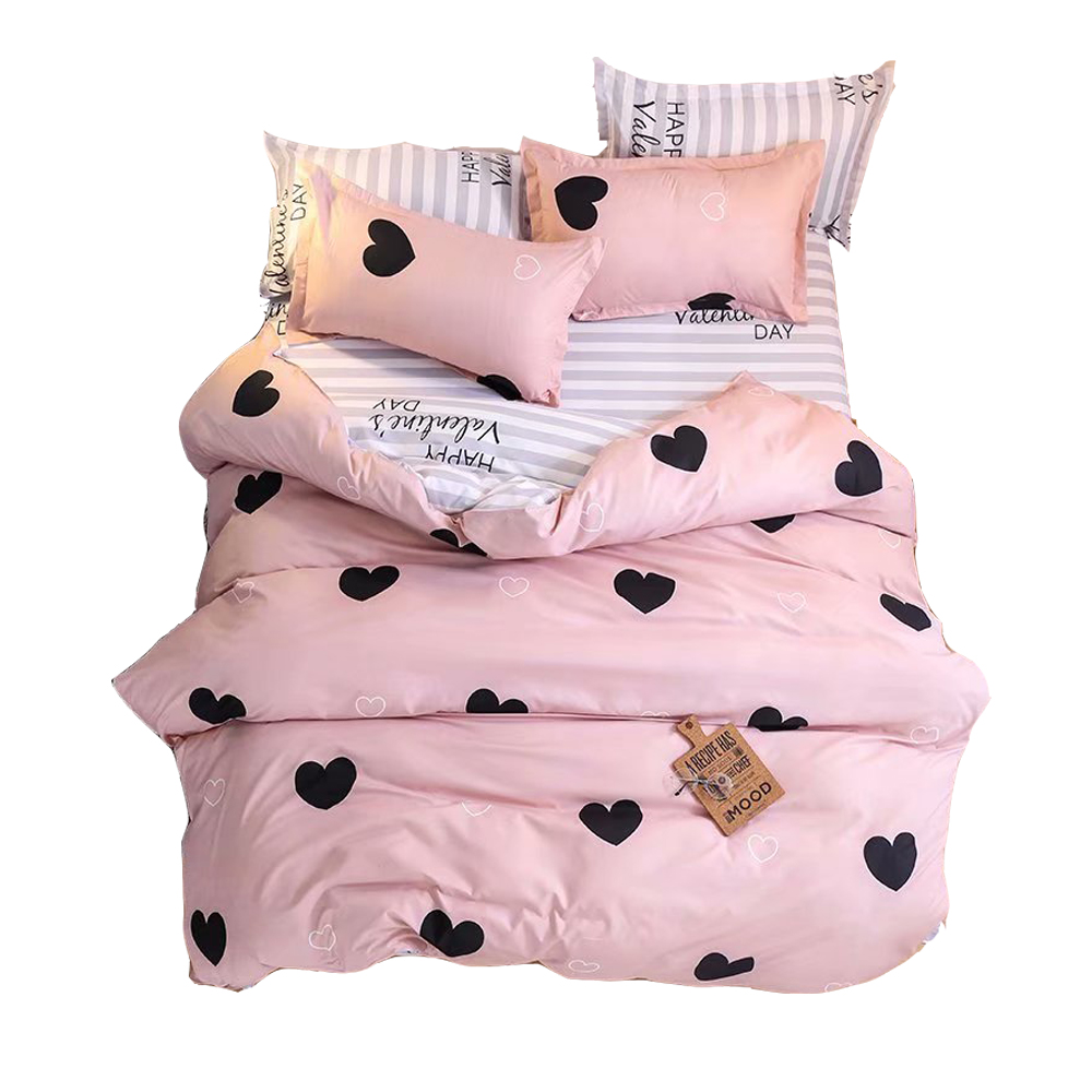 Лидер продаж, Комплект постельного белья из 100% полиэстера с принтом в виде маленького сердца