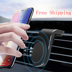 Free Shipping Mobile Accessories L Type Universal Air Vent Mount Clip Magnetic Car Phone Holder