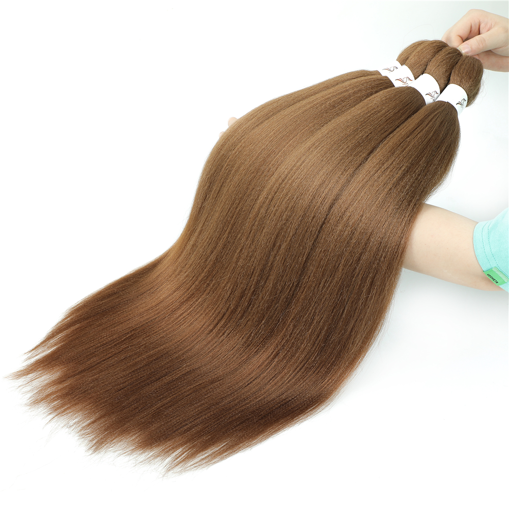 Пряди для наращивания волос с эффектом омбре, легкие пряди плетеных волос, пряди Yaki, предварительно растянутые синтетические косички в коробке