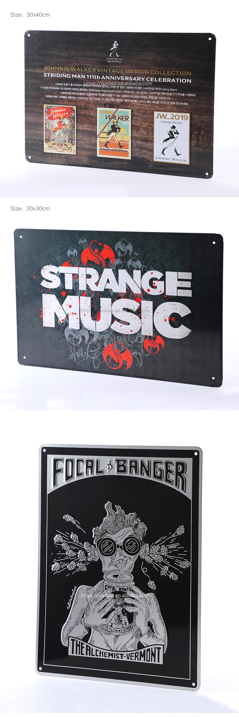 Custom Retro Old Garage Tin Sign Embossing Metal Sign