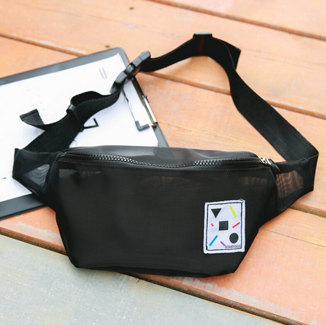 Marsupio marsupio da esterno per marsupio hippack in rete di poliestere nero per donna