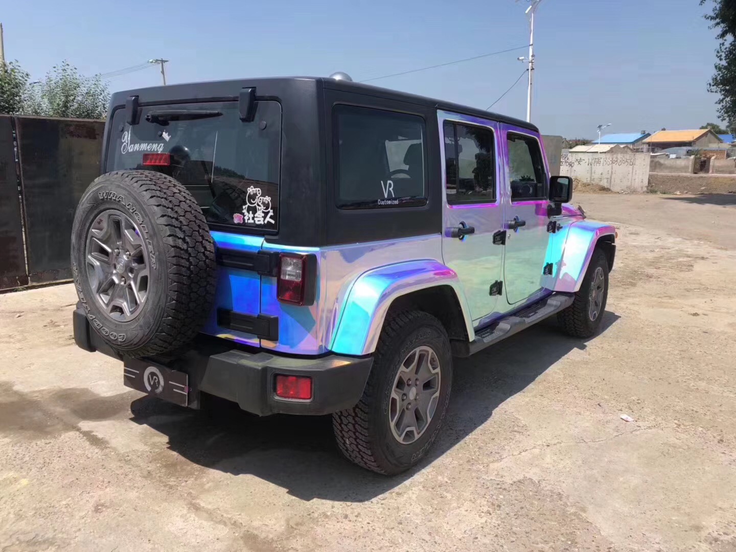 XhuangTech Rouleau de film en vinyle pour voiture - Camouflage noir - Pour intérieur de voiture