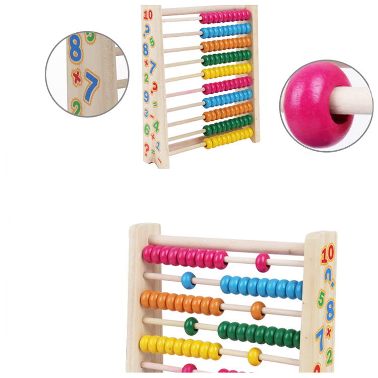 Amazon Best Selling Colorful Calculating Frame Toy New Design Developing Kids Math Operating Ability Wooden Educational Toys