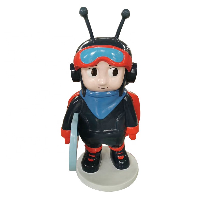 Сервис 3D-печати на заказ, Декоративная скульптура большого размера из стекловолокна с мультяшным персонажем