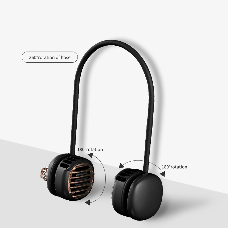 Бесшумный складной usb мини-вентилятор на шею с поворотом на 360 градусов