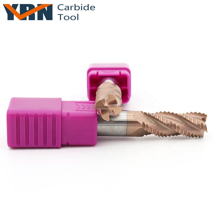 Метрические/дюймовые карбидные торцевые фрезы YRN, шероховатые торцевые фрезы с 4 канавками