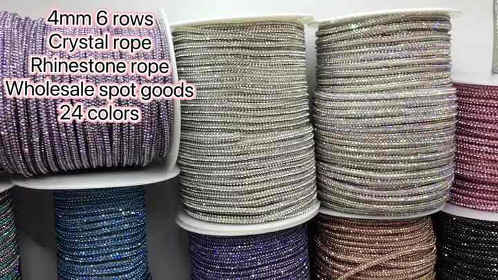 SINRONG Bling Bling Wire Cutting Rope Crystal Rhinestone Tube for ...