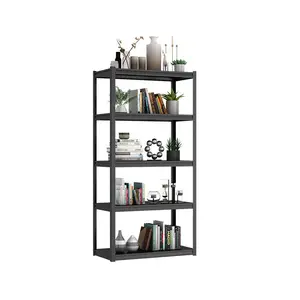 4 Shelves Bakaji Corner Shelving Unit Bookcase Corner Shelf Multipurpose Corner Stainless Steel Chrome with Adjustable Shelves 