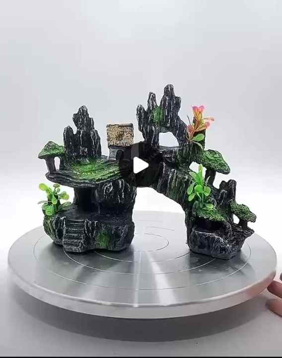 Mountain View Stone Tree Rock Cave Large Fish Tank Decorations