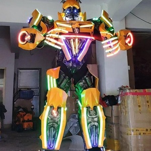 2.7 M Tall Function Material Realistic Human Wearing Robot Costumes