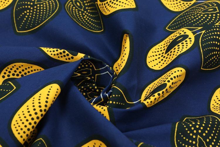 流行设计印花面料100% 纯棉经典非洲蜡印面料