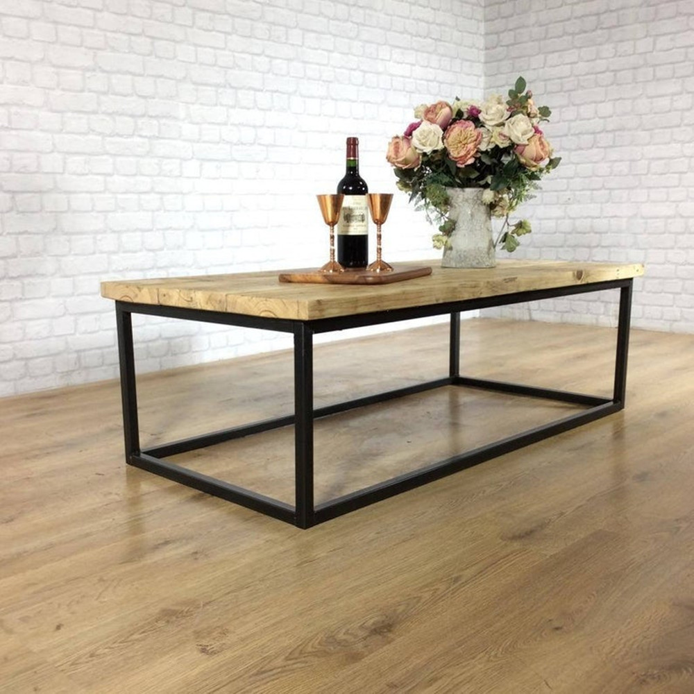 金属热卖高品质铁客厅复古休闲咖啡桌黑色桌子家具桌子金属腿