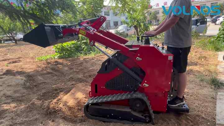 VOLNOS Walk Behind Crawler Mini Skid Steer Loader Diesel Gasoline ...