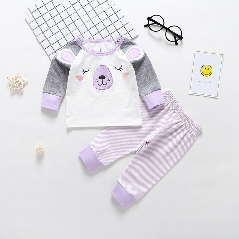 Китайский поставщик, онлайн-покупки, оптовая продажа, милая детская одежда, нижнее белье с длинными рукавами с животными из мультфильмов для малышей