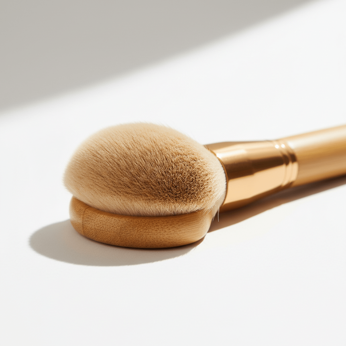 Luxurious bamboo domed brush with soft synthetic bristles for bronzer.