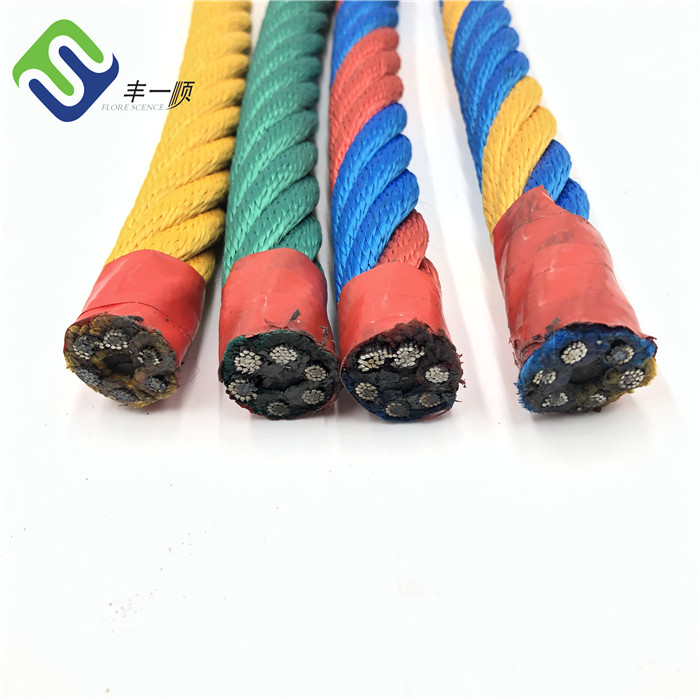 PP 6 Strand Playground Combination Rope Outdoor Abrasion Resistant 16mm